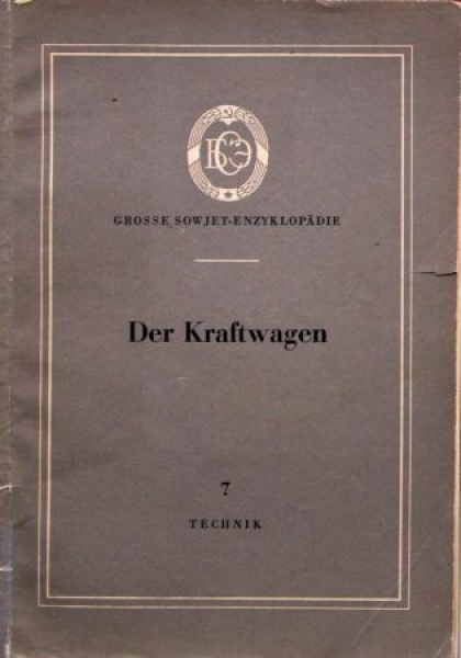 Schmidt "Der Kraftwagen" Easteurope-Vehiclehistory 1953 Volume 7 (2996)